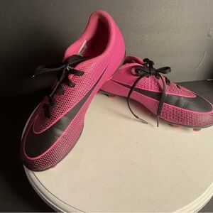 Nike Vibrant Pink and Black Cleats